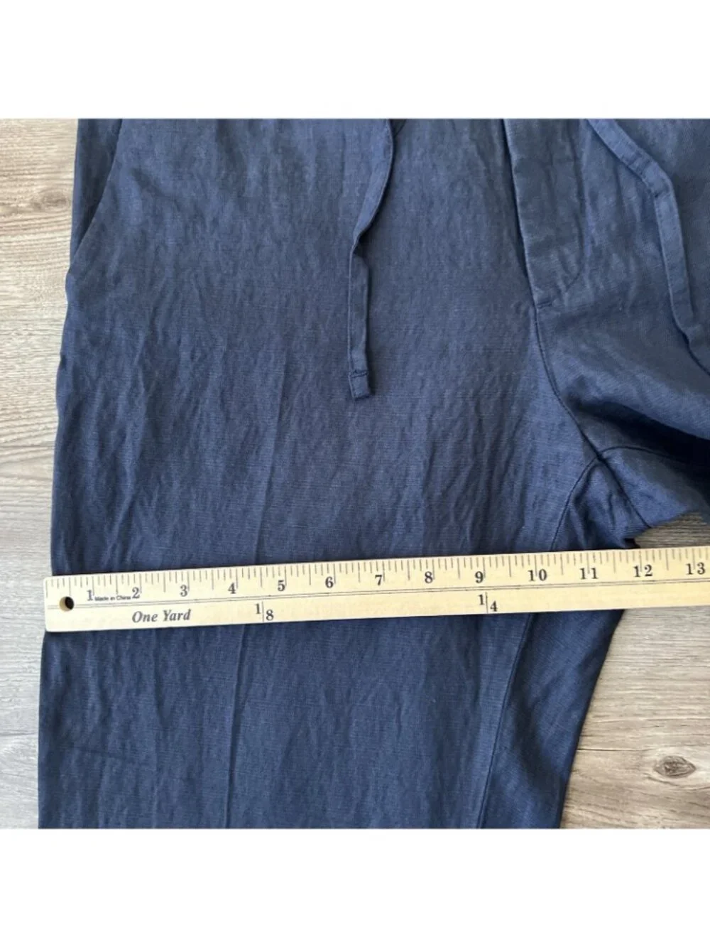 J Lindeberg Sasha Drape Linen Pants‎ Mens 32x30 Navy Elastic Waist Slim Fit NWT